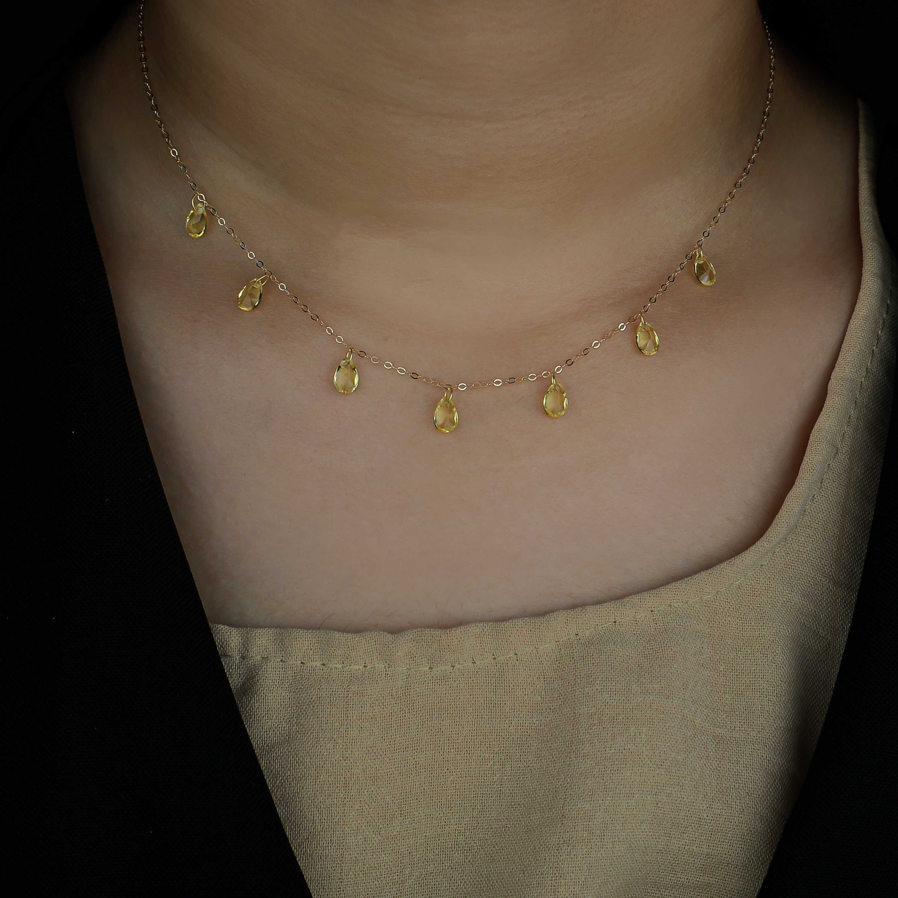 18 karat gold choker, made in Turkey - (H-0952)